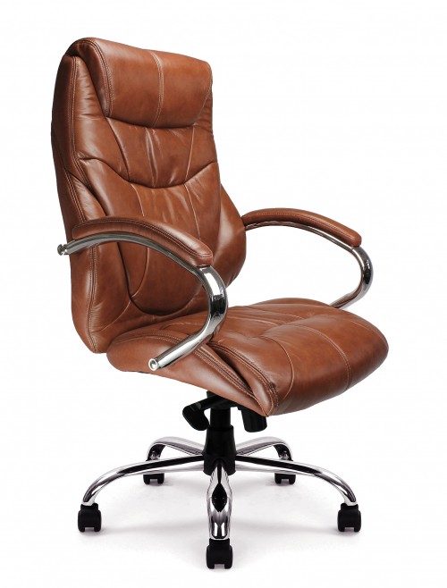 Office Chair Tan Leather Faced Sandown Executive Chair DPA617KTAG/TN by Eliza Tinsley - enlarged view