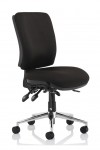 Office Chairs Black Chiro Medium Back Fabric Operator Chair OP000247 by Dynamic - enlarged view