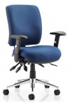 Office Chairs Blue Chiro Medium Back Fabric Operator Chair OP000011 by Dynamic - enlarged view