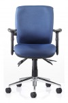 Office Chairs Blue Chiro Medium Back Fabric Operator Chair OP000011 by Dynamic - enlarged view