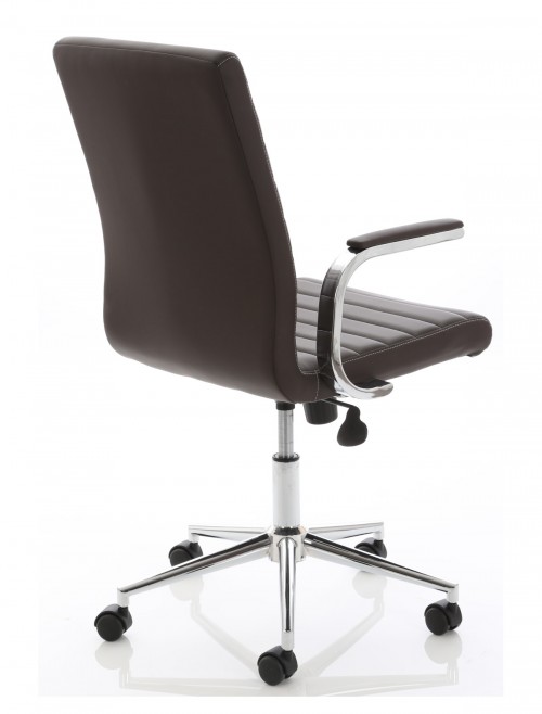 Office Chairs Brown Bonded Leather Ezra Executive Chair EX000190 by Dynamic - enlarged view