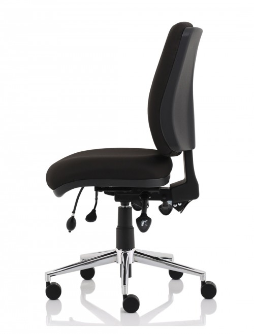 Office Chairs Black Chiro Medium Back Fabric Operator Chair OP000247 by Dynamic - enlarged view