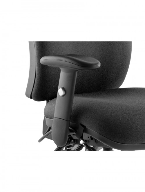 Office Chairs Black Chiro Medium Back Fabric Operator Chair OP000010 by Dynamic - enlarged view