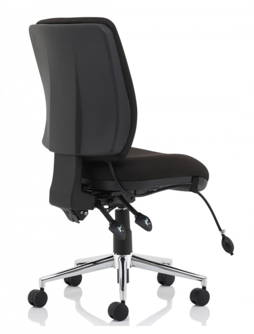 Office Chairs Black Chiro Medium Back Fabric Operator Chair OP000247 by Dynamic - enlarged view