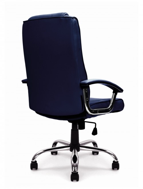 Office Chair Blue Leather Westminster Executive Chair DPA2008ATG/LBL by Eliza Tinsley - enlarged view