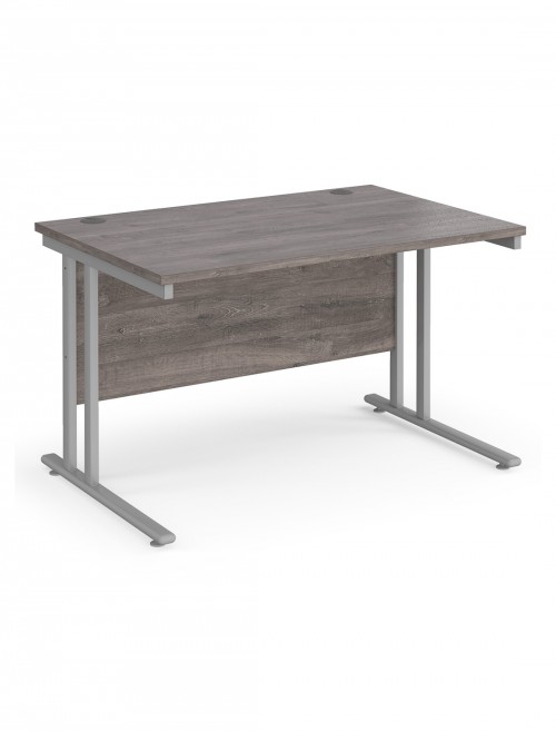 Grey Office Desk 1200mm Maestro and 2 Drawer Storage Pedestal Bundle SBS212GO by Dams - enlarged view