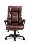 Office Chair Brown Leather Effect Titan Executive Chair BCP/G344/BW by Eliza Tinsley - enlarged view