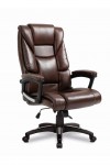 Office Chair Brown Leather Effect Titan Executive Chair BCP/G344/BW by Eliza Tinsley - enlarged view