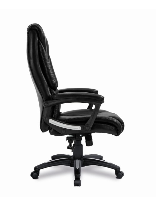 Office Chair Black Leather Effect Titan Executive Chair BCP/G344/BK by Eliza Tinsley - enlarged view