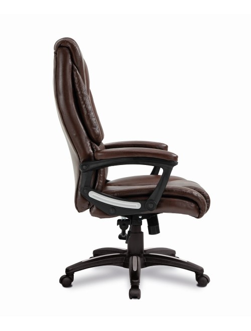 Office Chair Brown Leather Effect Titan Executive Chair BCP/G344/BW by Eliza Tinsley - enlarged view