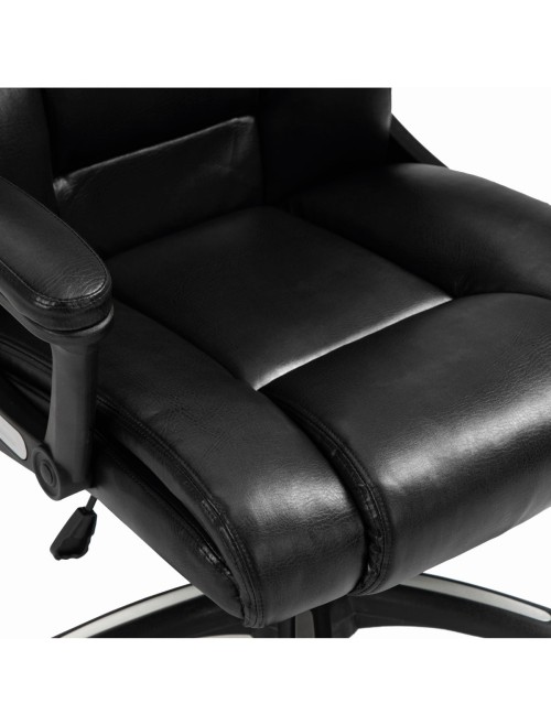 Office Chair Black Leather Effect Titan Executive Chair BCP/G344/BK by Eliza Tinsley - enlarged view