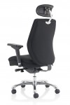 Fabric Office Chair Black Domino 24 Hour Executive Chair PO000066 by Dynamic - enlarged view