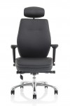 Bonded Leather Office Chair Black Domino 24 Hour Executive Chair PO000065 by Dynamic - enlarged view