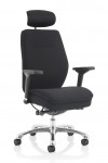 Fabric Office Chair Black Domino 24 Hour Executive Chair PO000066 by Dynamic - enlarged view