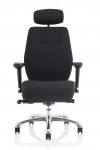 Fabric Office Chair Black Domino 24 Hour Executive Chair PO000066 by Dynamic - enlarged view