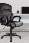 Wellington High Back Executive Office Chair Black BCP/T102/BK - enlarged view