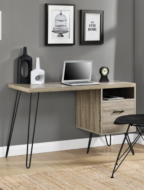 Home Office Desk Grey Oak Landon Computer Desk 9658096PCOMUK by Dorel