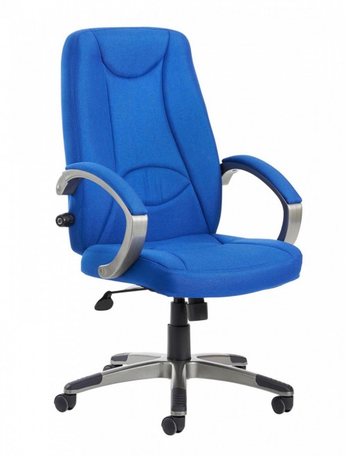 Office Chair Blue Lucca High Back Managers Chair LUC300T1-B by Dams - enlarged view