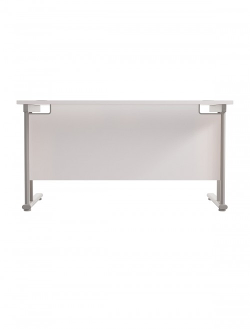 TC Lite Rectangular Desk 1400mm TWU1480RECWHSV - enlarged view