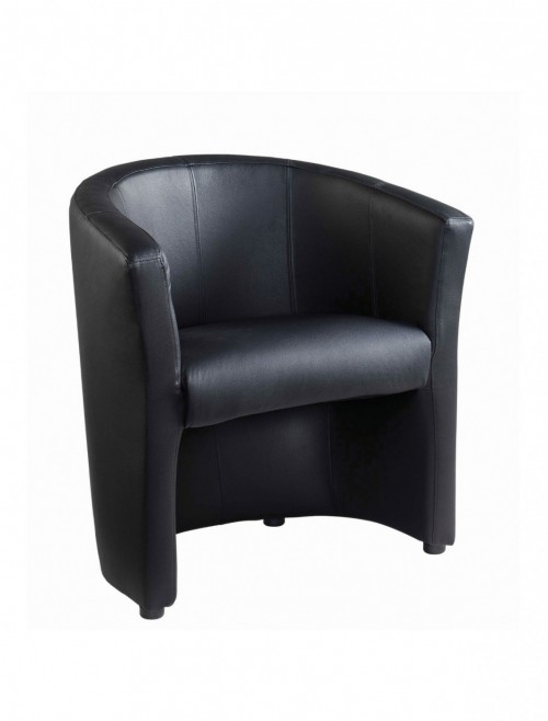 Reception Seating - London Leather Faced Reception Tub Chair  LON50001