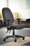 Office Chairs Charcoal Sofia Fabric High Back Managers Chair SOF300T1-C by Dams - enlarged view