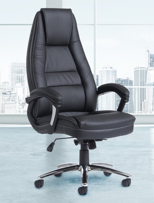 Office Chairs - Dams Noble Black Faux Leather Managers Chair NBO300T1