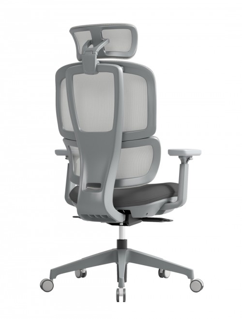 Mesh Office Chair Grey Shelby Operator Chair with Headrest SHL301K2-G by Dams - enlarged view