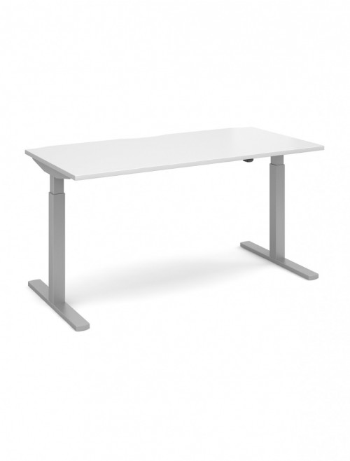 Office Desk 1600mm Elev8 Mono Sit Stand Desk EVM-1600-S-WH - enlarged view