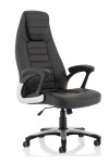 Bonded Leather Office Chair Black Metropolis Executive Chair EX000230 by Dynamic - enlarged view