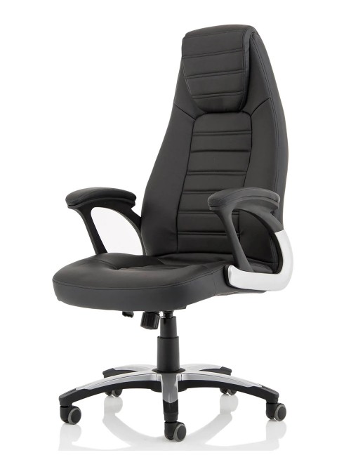 Bonded Leather Office Chair Black Metropolis Executive Chair EX000230 by Dynamic - enlarged view