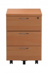 Lite 1400mm Office Desk with 3 Drawer Mobile Pedestal TWU1480BUNBESV3 by TC Office - enlarged view