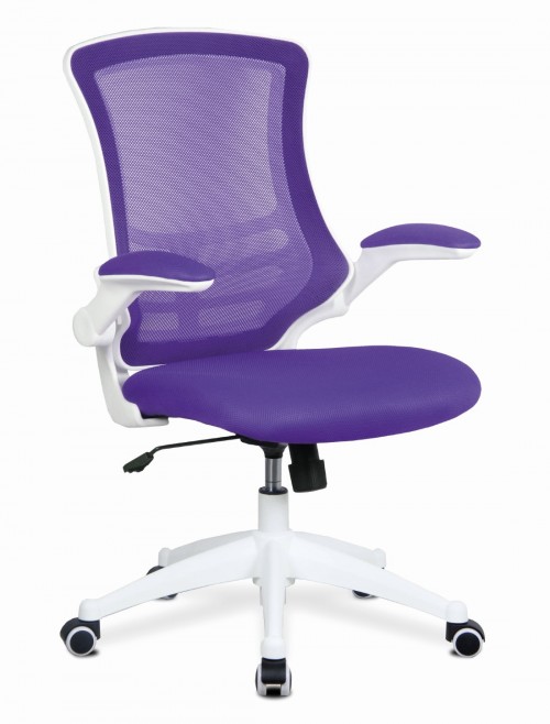 Mesh Office Chair Purple Luna Computer Chair BCM/L1302/WH-PL by Eliza Tinsley