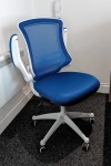 Mesh Office Chair Blue Luna Computer Chair BCM/L1302/WH-BL by Eliza Tinsley - enlarged view