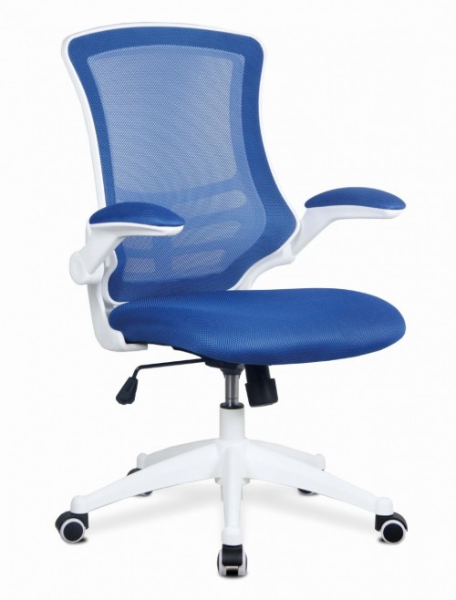 Mesh Office Chair Blue Luna Computer Chair BCM/L1302/WH-BL by Eliza Tinsley - enlarged view