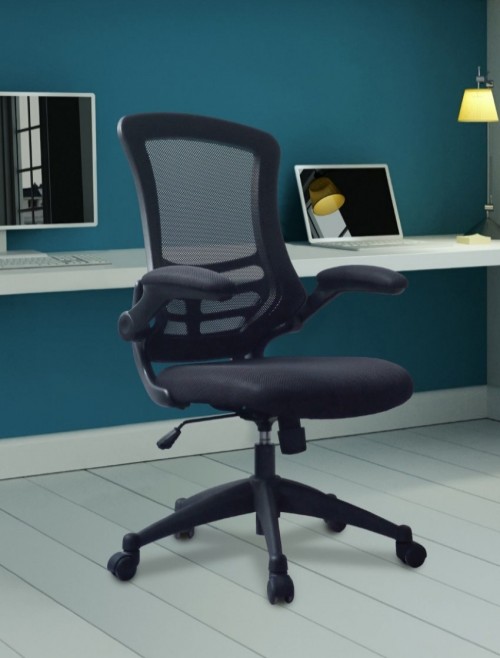 Mesh Office Chair Luna Black BCM/L1302/BK by Eliza Tinsley - enlarged view