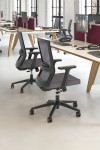 Mesh Office Chair Travis Grey Operator Chair TVS300T1-K by Dams - enlarged view