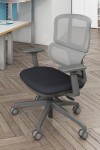 Mesh Office Chair Grey Shelby Operator Chair SHL300K2-G by Dams - enlarged view