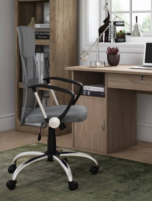 Mesh Office Chair Grey Orlando Computer Chair AOC4087GRY by Alphason