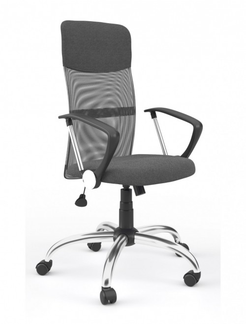 Mesh Office Chair Grey Orlando Computer Chair AOC4087GRY by Alphason - enlarged view