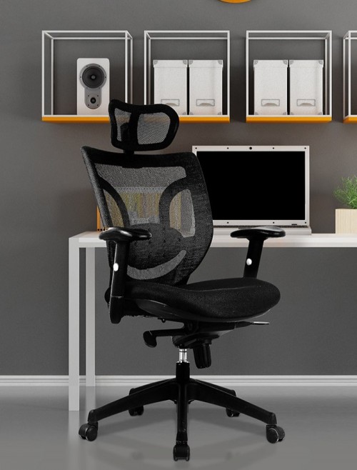 Mesh Office Chair Black Newton High Back Executive Armchair BCM/K103/BK by Eliza Tinsley