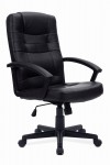 Darwin Faux Leather Office Chair Black BCP/1007/PU by Eliza Tinsley - enlarged view