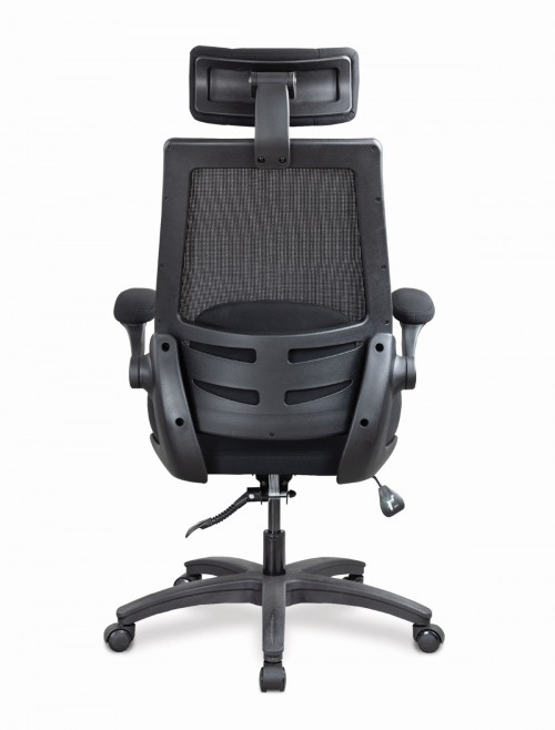 Mesh Office Chair Black Resolute Computer Chair BCM/L1305/BK by Eliza Tinsley Nautilus - enlarged view