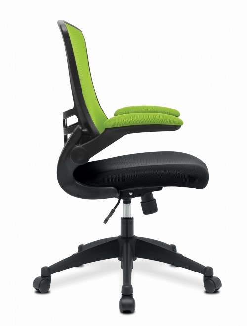 Mesh Office Chair Green/Black Luna Computer Chair BCM/T1302/GN by Eliza Tinsley Nautilus - enlarged view