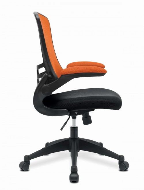 Mesh Office Chair Orange/Black Luna Computer Chair BCM/T1302/OG by Eliza Tinsley Nautilus - enlarged view