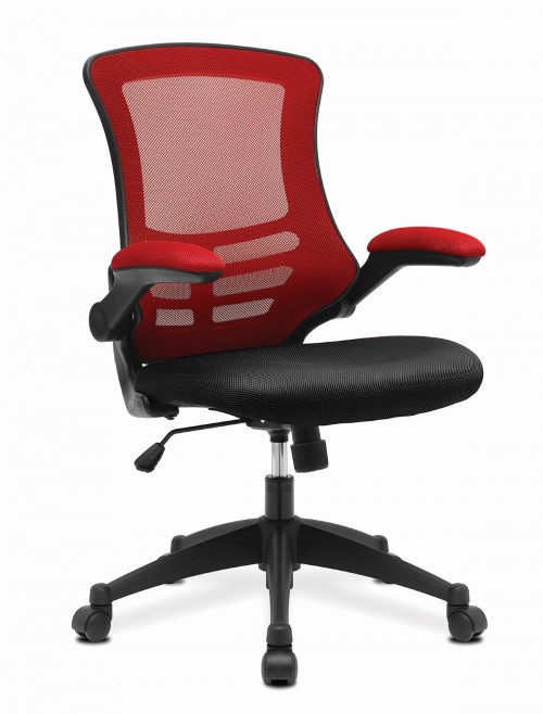 Mesh Office Chair Red/Black Luna Computer Chair BCM/T1302/RD by Eliza Tinsley Nautilus - enlarged view