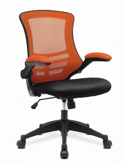 Mesh Office Chair Orange/Black Luna Computer Chair BCM/T1302/OG by Eliza Tinsley Nautilus - enlarged view