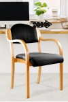 Reception Seating Black Tahara Stackable Armchair DPA2050/A/BE/BK by Nautilus Eliza Tinsley - enlarged view