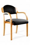 Reception Seating Black Tahara Stackable Armchair DPA2050/A/BE/BK by Nautilus Eliza Tinsley - enlarged view