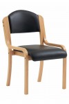 Reception Seating Black Vinyl Tahara Stackable Chair DPA2070/BE/BKV by Nautilus Eliza Tinsley - enlarged view
