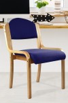 Reception Seating Blue Tahara Stackable Visitors Chair DPA2070/BE/BL by Nautilus Eliza Tinsley - enlarged view
